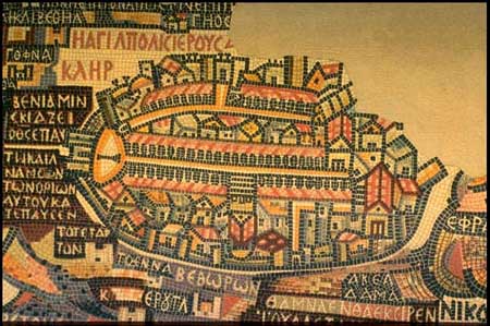 Jerusalem map from Medeba