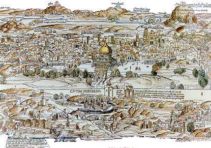 ENTER! Jerusalem on the old map